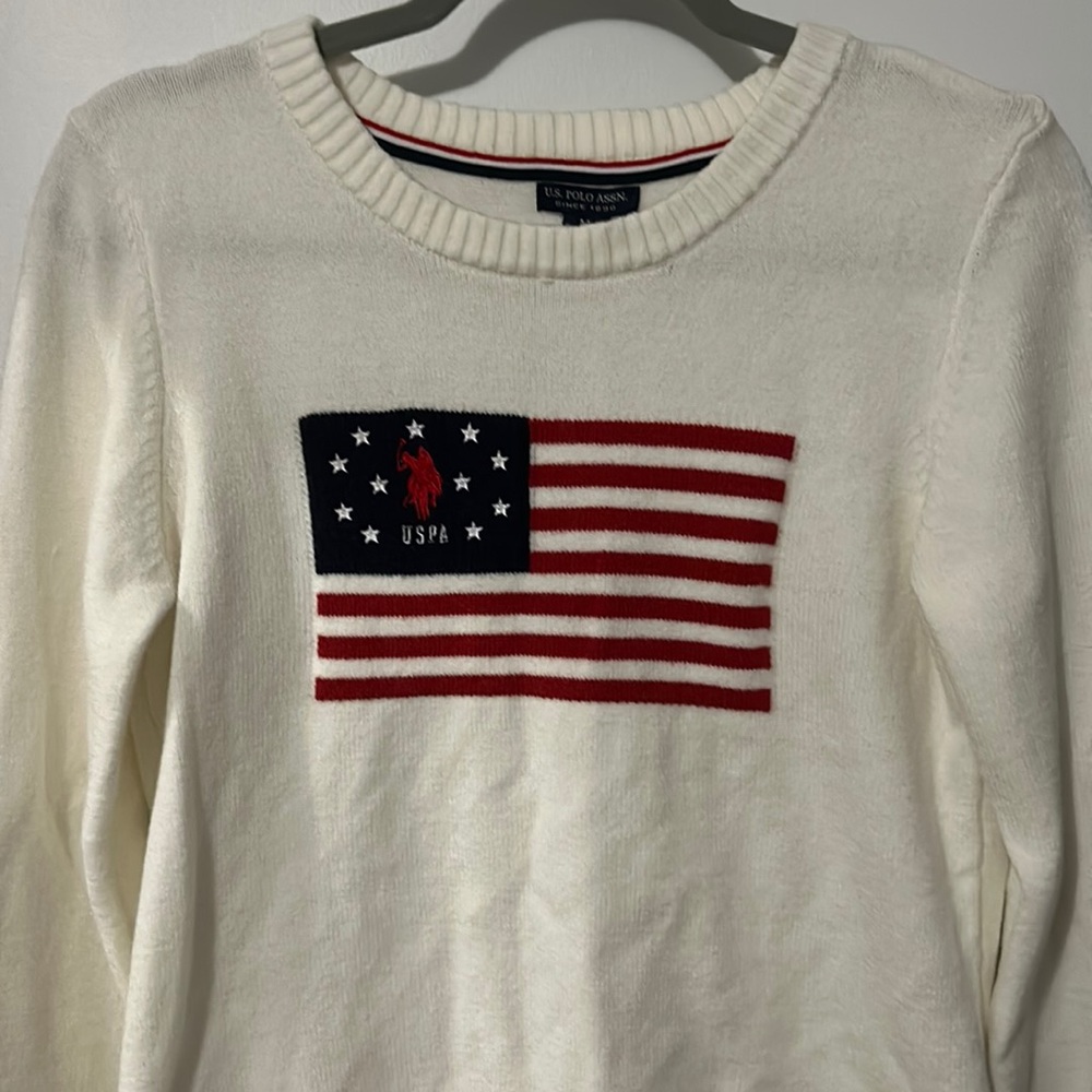 White polo sweater